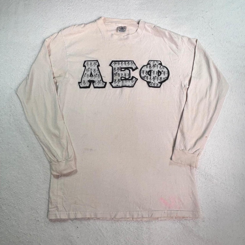 Delta Pro Weight Alpha Epsilon Phi AEPhi Long Sleeve Shirt Size Medium Vintage